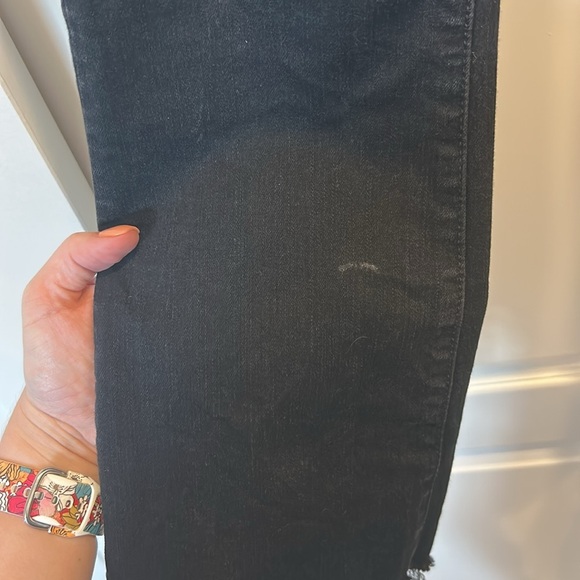 MOTHER Hustler Ankle Fray Black Not Guilty Jeans - Picture 3 of 9